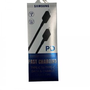 Samsung Type-C To Type-C PD Cable +Packaging – Black (3A)