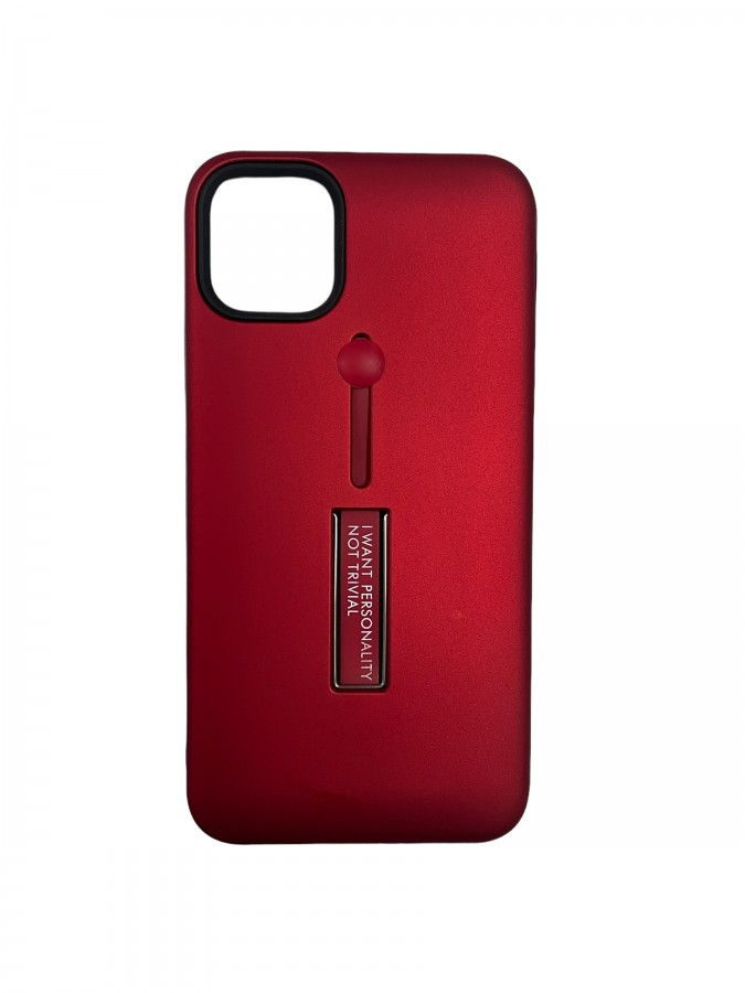 Case iPhone 11 Pro Max With Stand Metal Red