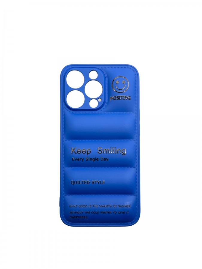 Case iPhone 13 Pro Keep Smiling Bleu