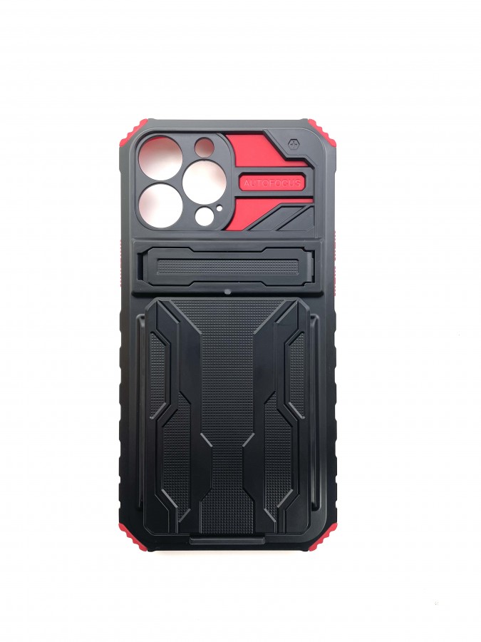 Case iPhone 12 Pro Max Credit Card Holder With Stand Red