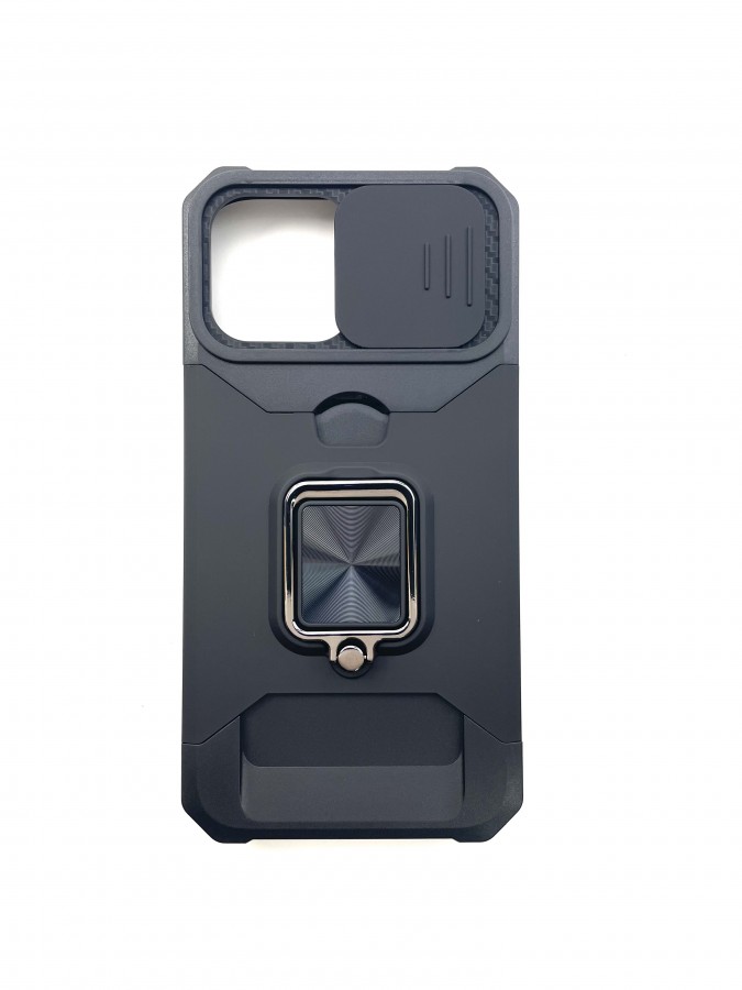 Case iPhone 13 Pro Max iRing Hide Camera & Slot Card Black - Image 2
