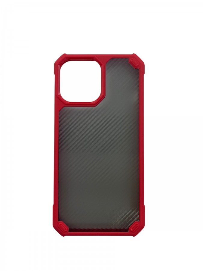 Case iPhone 11 Pro Max Silicone Corner Transparent Red