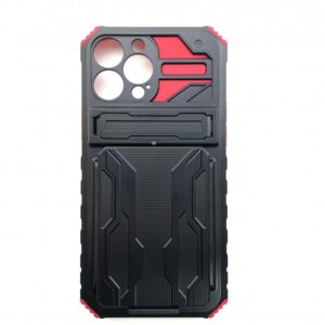 Case iPhone 13 Pro Max Credit Card Holder With Stand Red