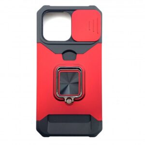 Case iPhone 14 iRing Hide Camera & Slot Card Red