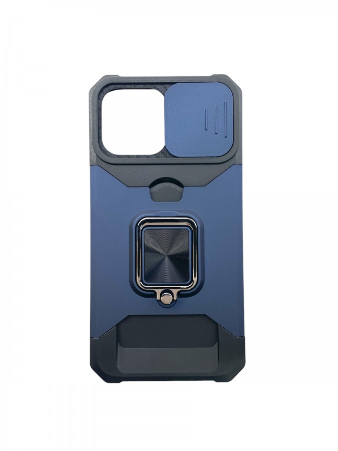 Case iPhone 11 iRing Hide Camera & Slot Card Bleu - Image 2