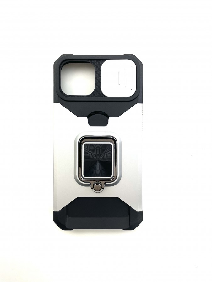 Case iPhone 13 Pro Max iRing Hide Camera & Slot Card Silver