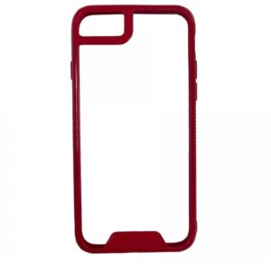 Case iPhone 7 / 8 / SE 2020 Transparent & Red