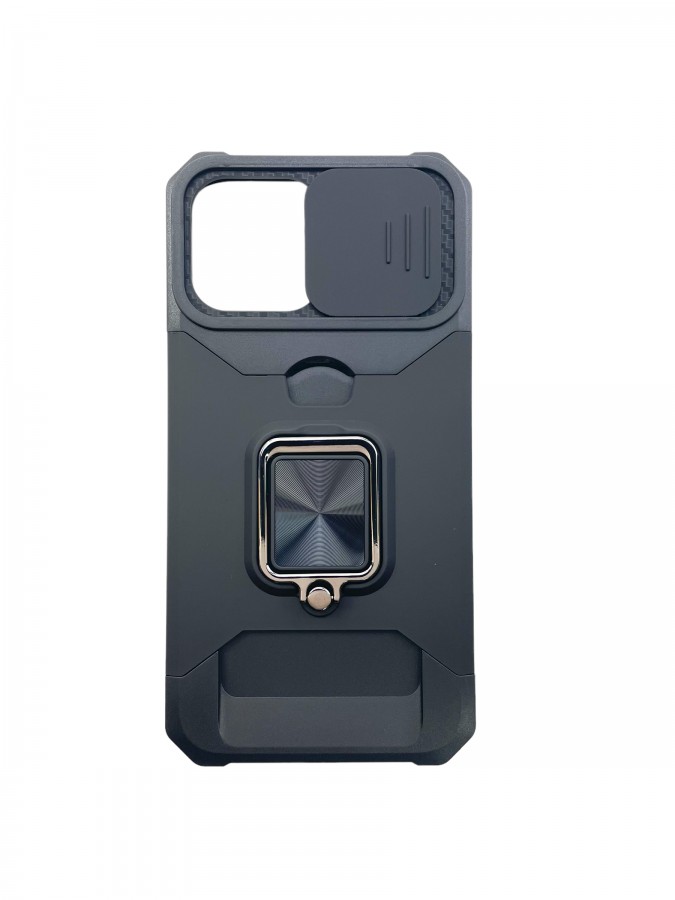 Case iPhone 12 / 12 Pro iRing Hide Camera & Slot Card Black