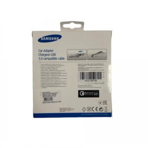 Samsung Car Adapter (Dual USB Car Charger + Type-C USB Cable) – White
