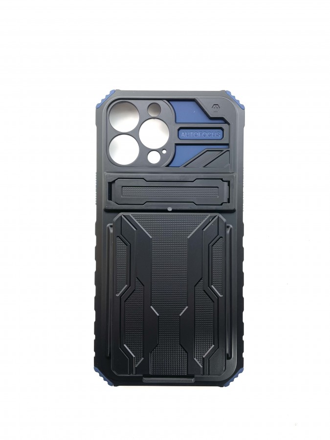 Case iPhone 12 Pro Max Credit Card Holder With Stand Bleu - Image 2