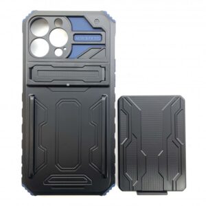 Case iPhone 13 Pro Max Credit Card Holder With Stand Blue