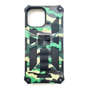 Case iPhone 13 Pro Hard Case With Stand Magnetic Camo Green