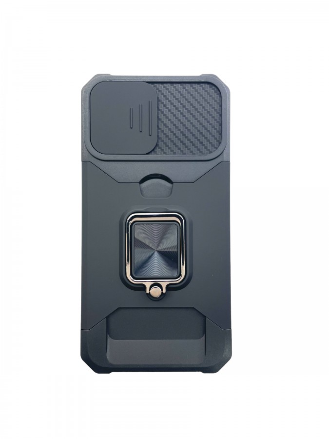 Case iPhone 12 / 12 Pro iRing Hide Camera & Slot Card Black - Image 2