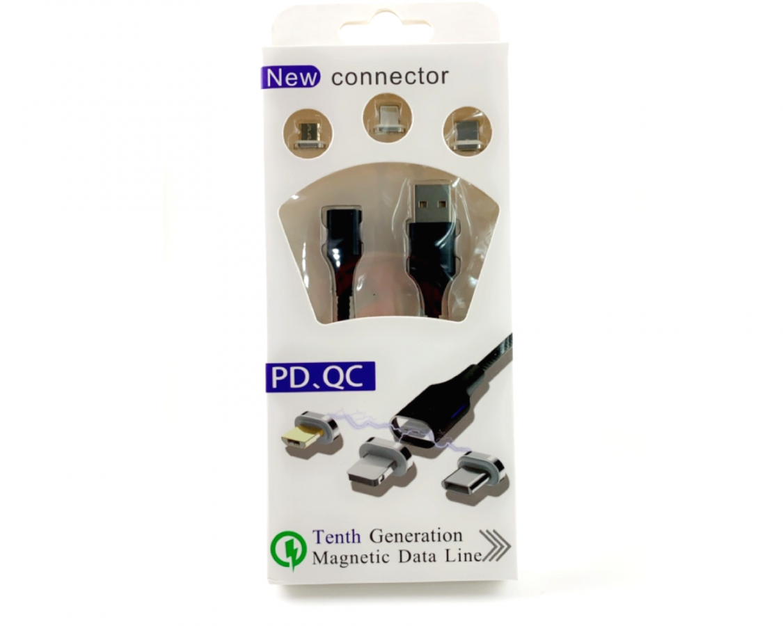 CABLE MAGNÉTIQUE 3 EN 1 Micro usb,type-C,iPhone