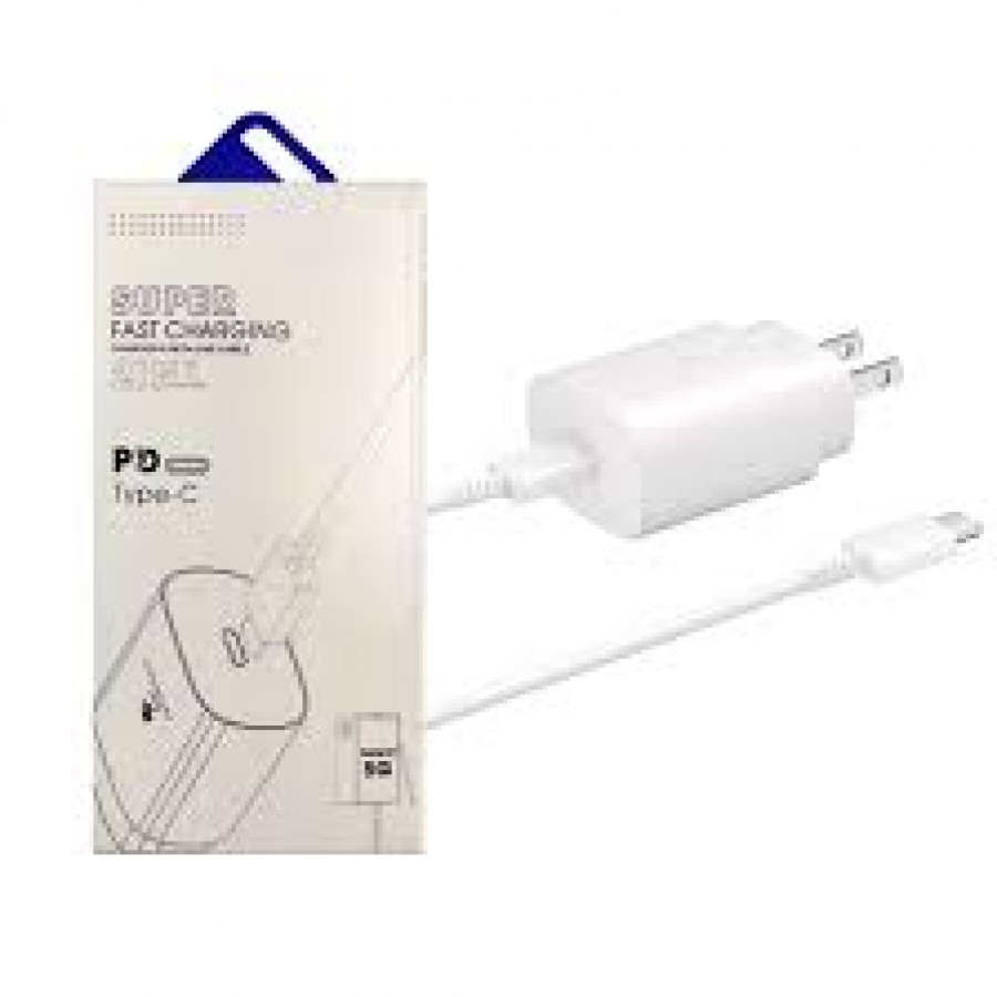 Samsung 2 In 1 Super Fast Charger (Type-C Plug & Cable) – White