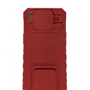 Case iPhone 14 Hard Case Hide Camera AutoFocus Whit Stand Plastic Red