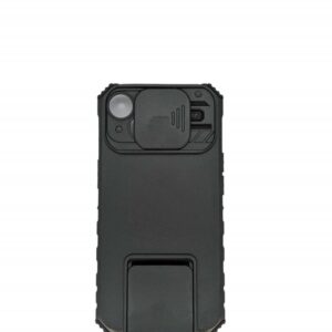 Case iPhone 14 Hard Case Hide Camera AutoFocus Whit Stand Plastic Black