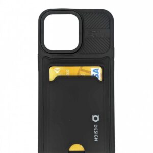 Case iPhone 14 Pro Hard Case Camera Protector Whit Slot Card Black