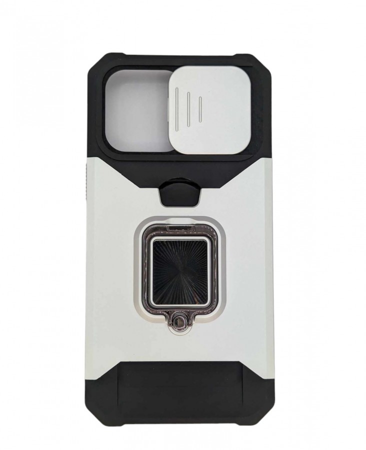 Case iPhone 14 Plus iRing Hide Camera & Slot Card Silver