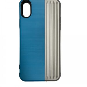 Case iPhone XR Blue & Grey With Stand Plastic