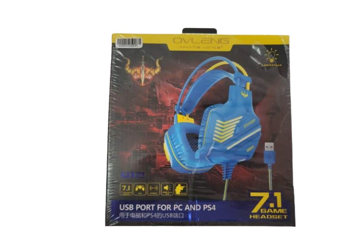 Game Headset 7.1 USB Port For PC & PS4 BLUE