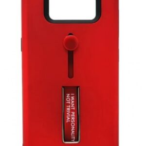 Case Samsung S8 Plus Hard Case White Stand Metal Red