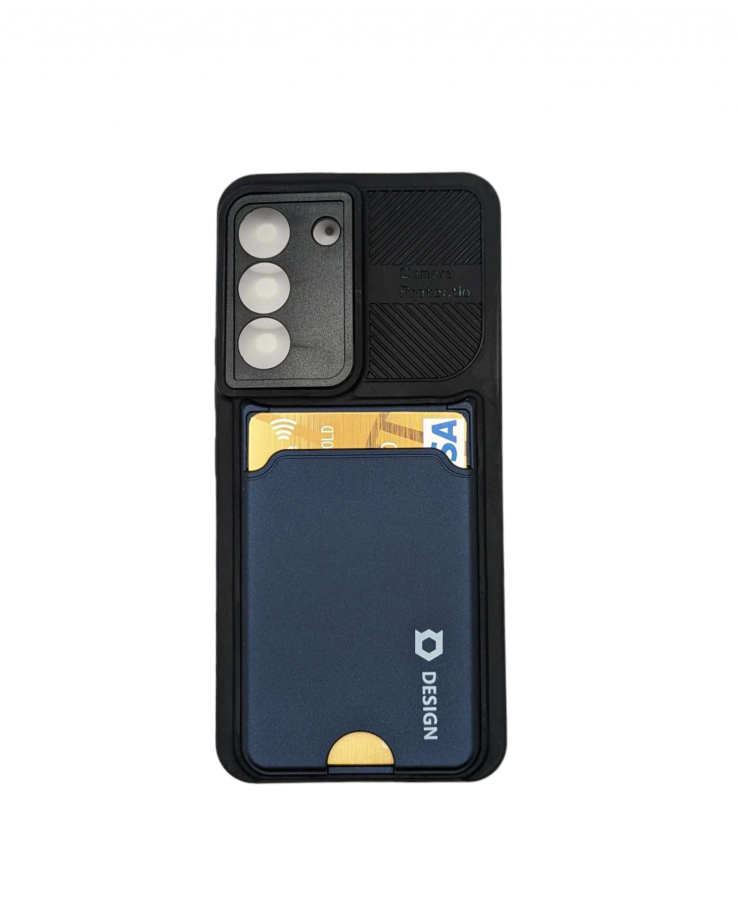 Case iPhone S22 Hard Case Camera Protector Whit Slot Card Blue