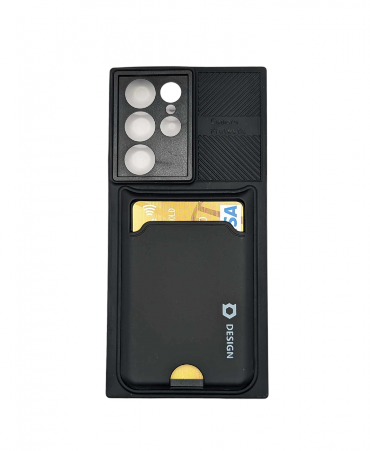 Case iPhone S22 Ultra Hard Case Camera Protector Whit Slot Card Black