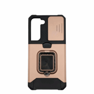 Case S22 iRing Hide Camera & Slot Card Gold Pink