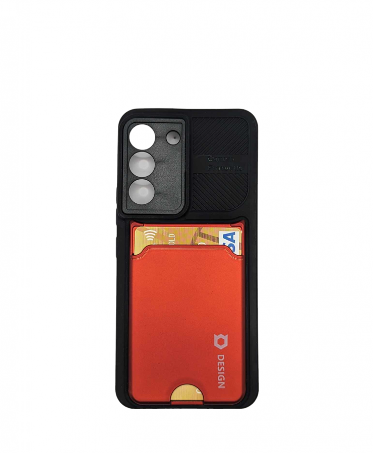 Case iPhone S22 Hard Case Camera Protector Whit Slot Card Red