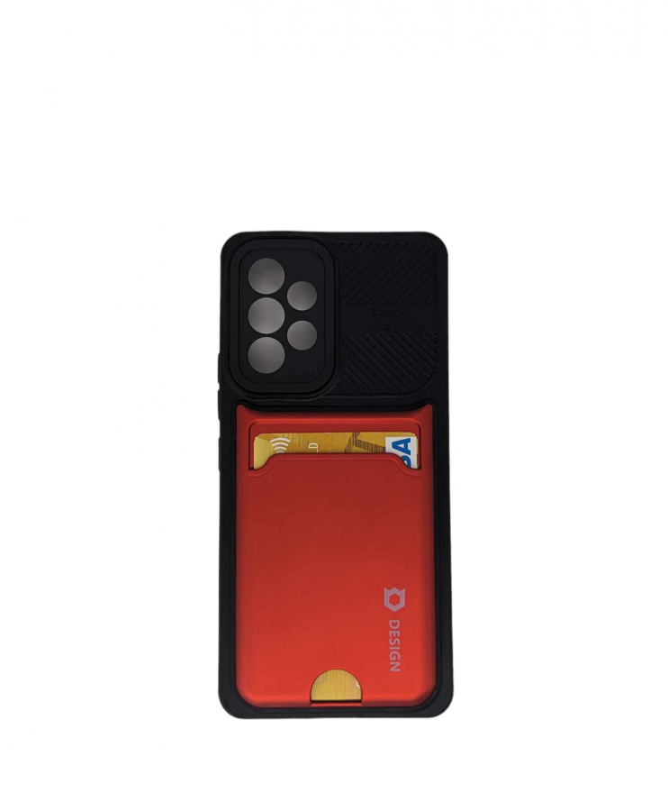 Case Samsung A53 5G Hard Case Camera Protector Whit Slot Card Red