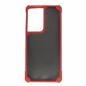 Case Samsung Galaxy S21 Transparent Corner Red