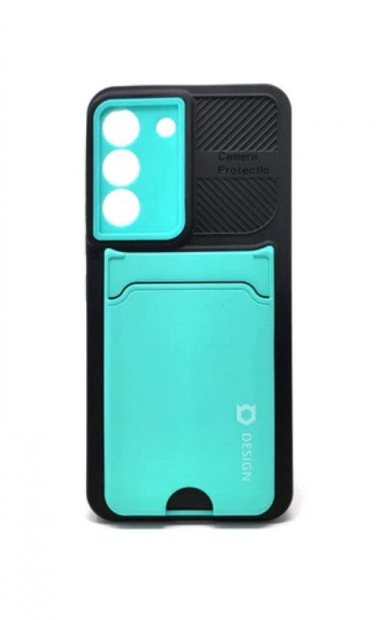Case iPhone S22 Hard Case Camera Protector Whit Slot Card Green