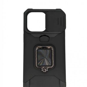 Case iPhone 15 Plus iRing Hide Camera & Slot Card Black