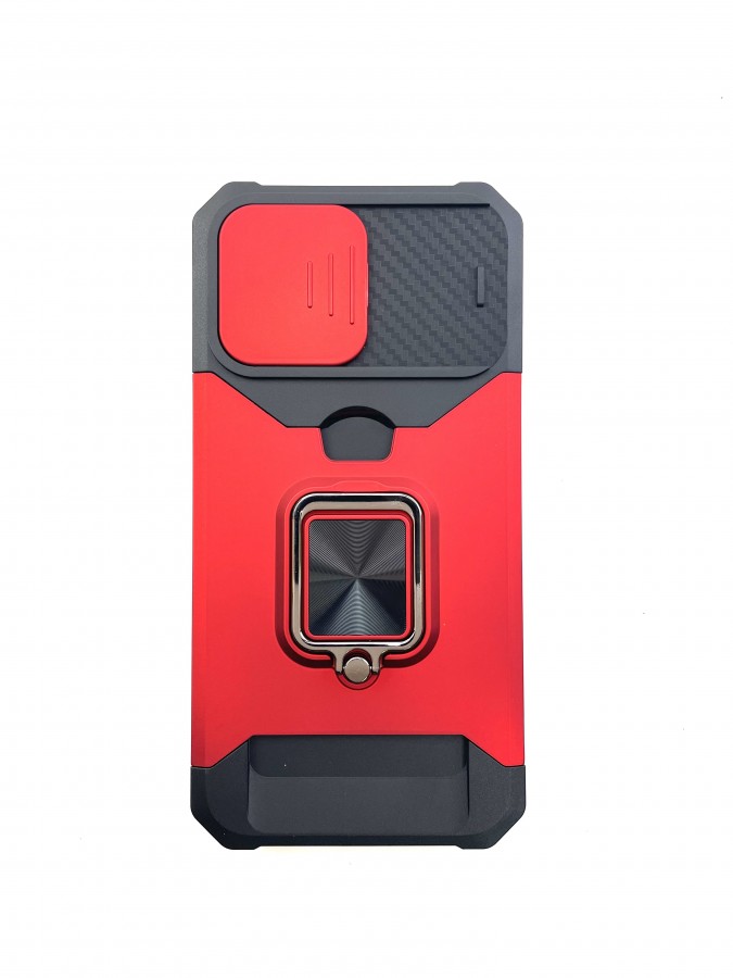 Case iPhone 15 Pro Max iRing Hide Camera & Slot Card Red